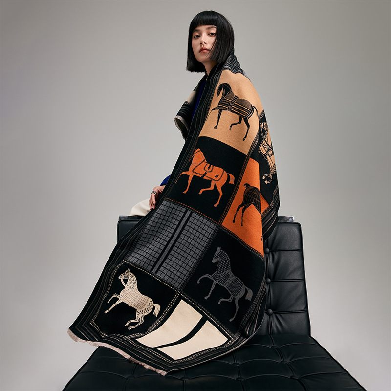 Cashmere Pashmina Wrap - Lenço de caxemira de luxo feminino,