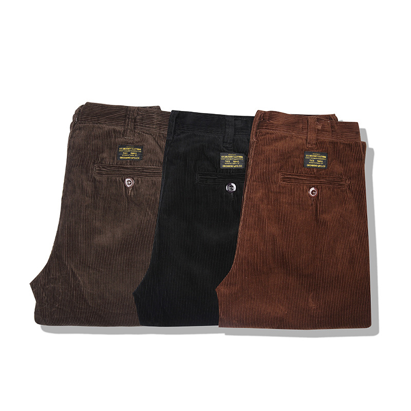 Corduroy Pant Warm - Ok1912 outono inverno quente veludo casual