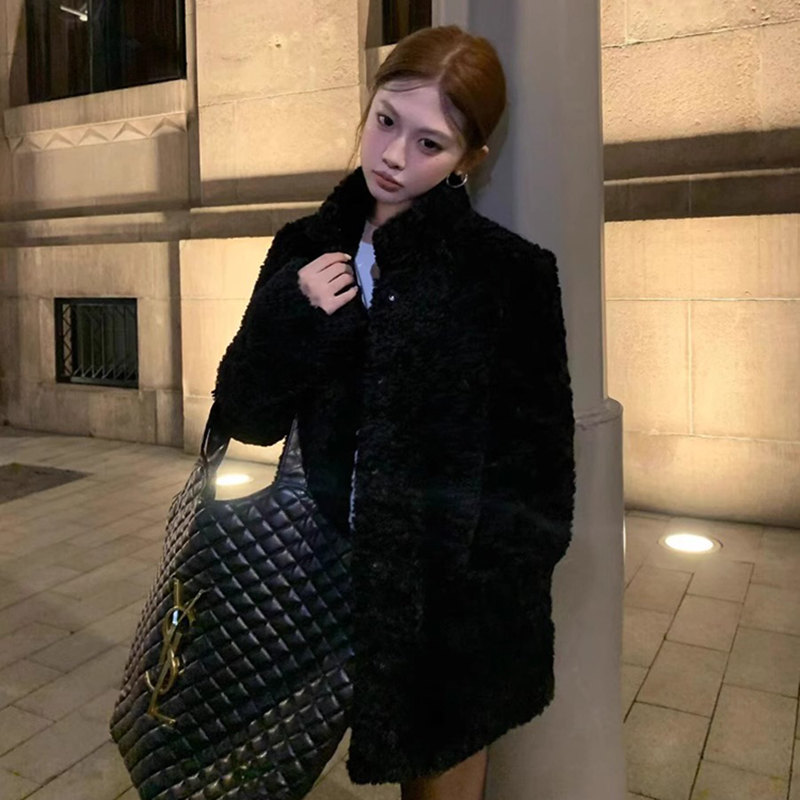 Wool Coat Peacoat - Jaqueta de lã de cordeiro casaco