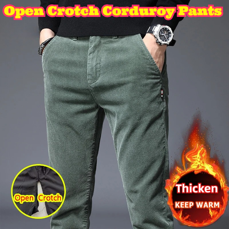 Corduroy Pant Warm - Calças Masculinas de Corduroy com Abertura