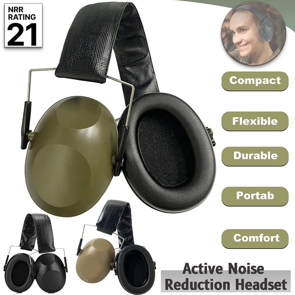 Earmuffs Foldable - Protetores auriculares de segurança com redução