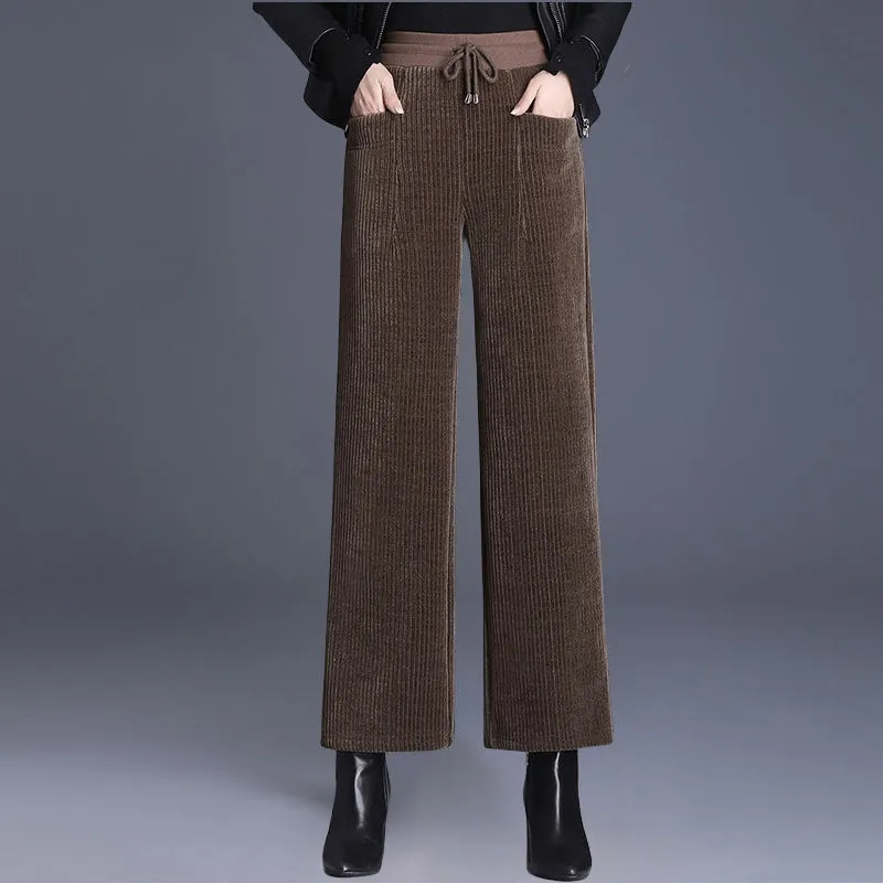 Corduroy Pant Warm - Outono inverno veludo calças de perna