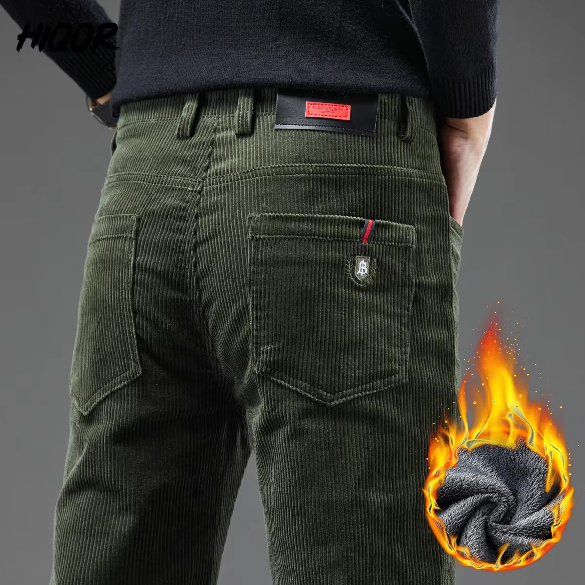 Corduroy Pant Warm - Calças Masculinas de Inverno em Corduroy