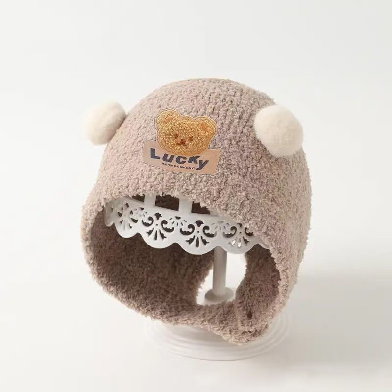 Knit Beanie Hat Warm - Boné de Proteção para Bebês com