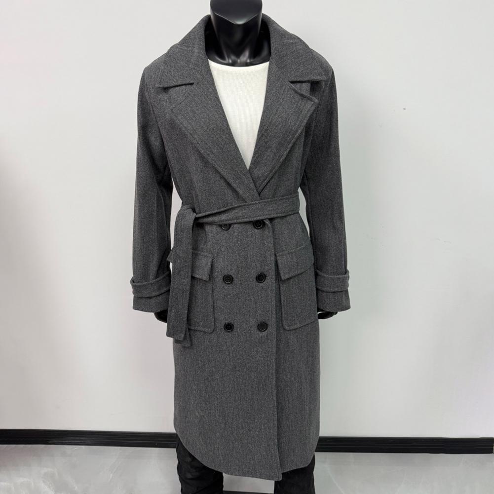 Wool Coat Peacoat - Casaco Feminino de Manga Longa, Trench