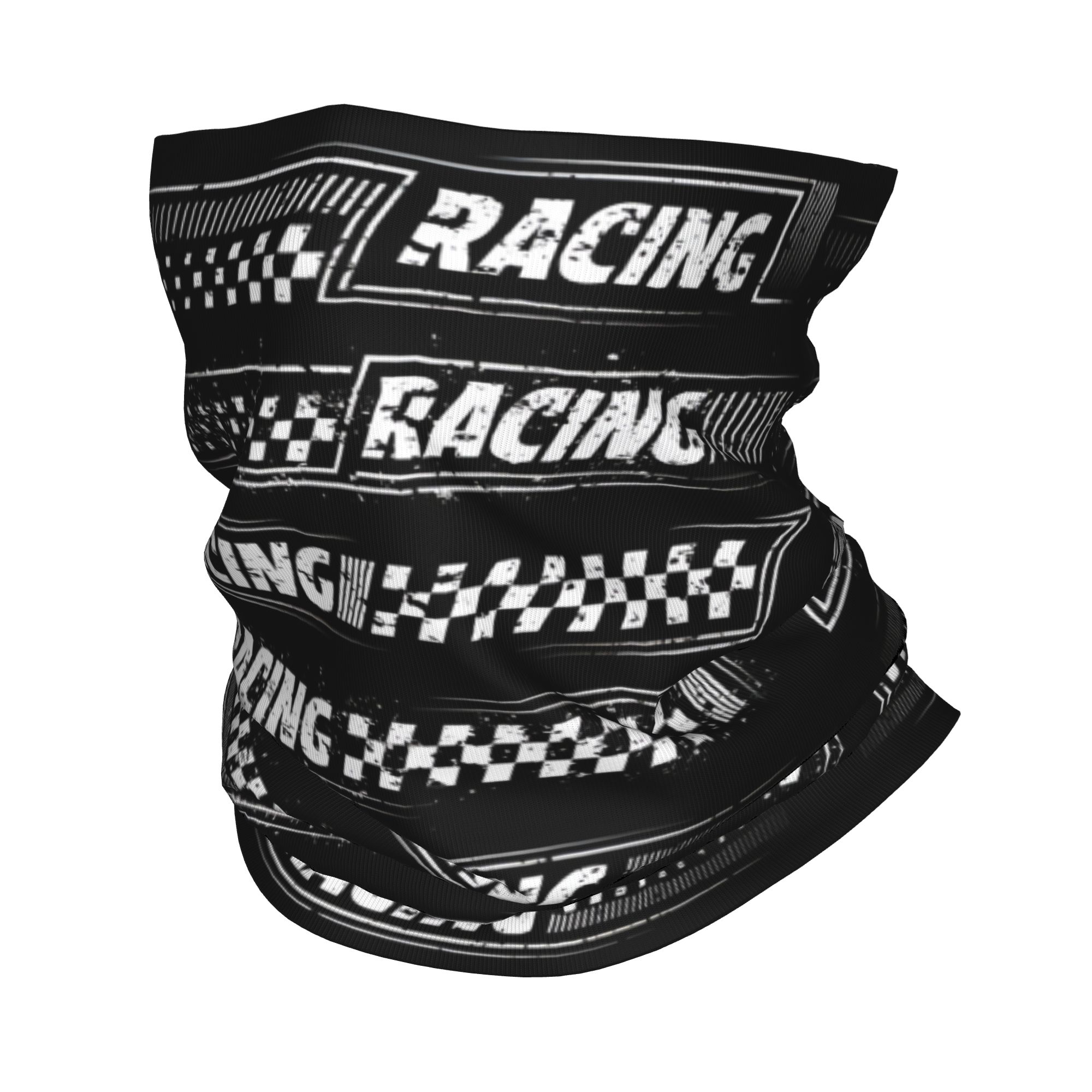 Neck Gaiter Fleece - Personalizado corrida velocidade rally corrida xadrez