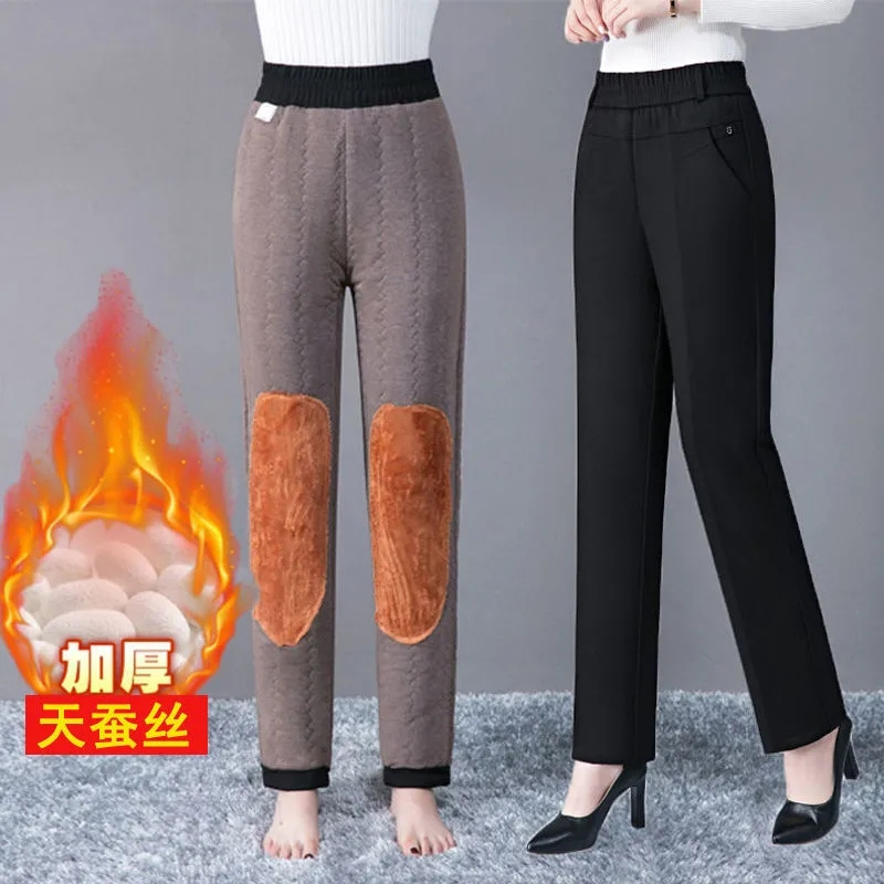 Corduroy Pant Warm - Straight-leg calças femininas outono/inverno 2022new feminino