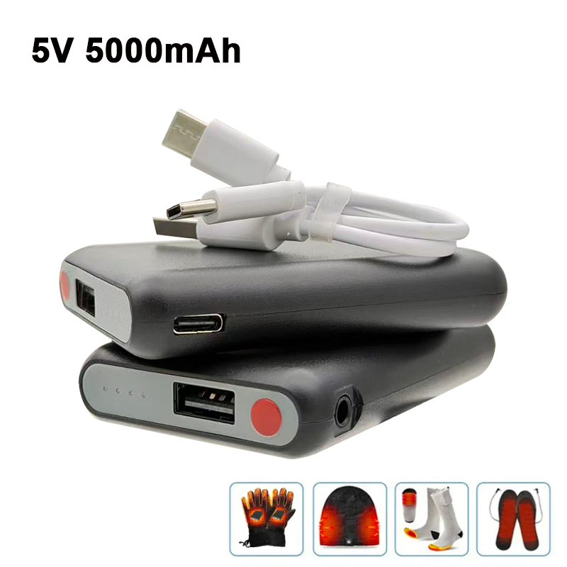 Heated Vest Battery - Bateria Recarregável USB-C 5V 5000mAh para