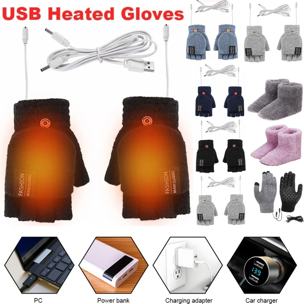 Touch Screen Gloves - Usb elétrico aquecido luvas de inverno