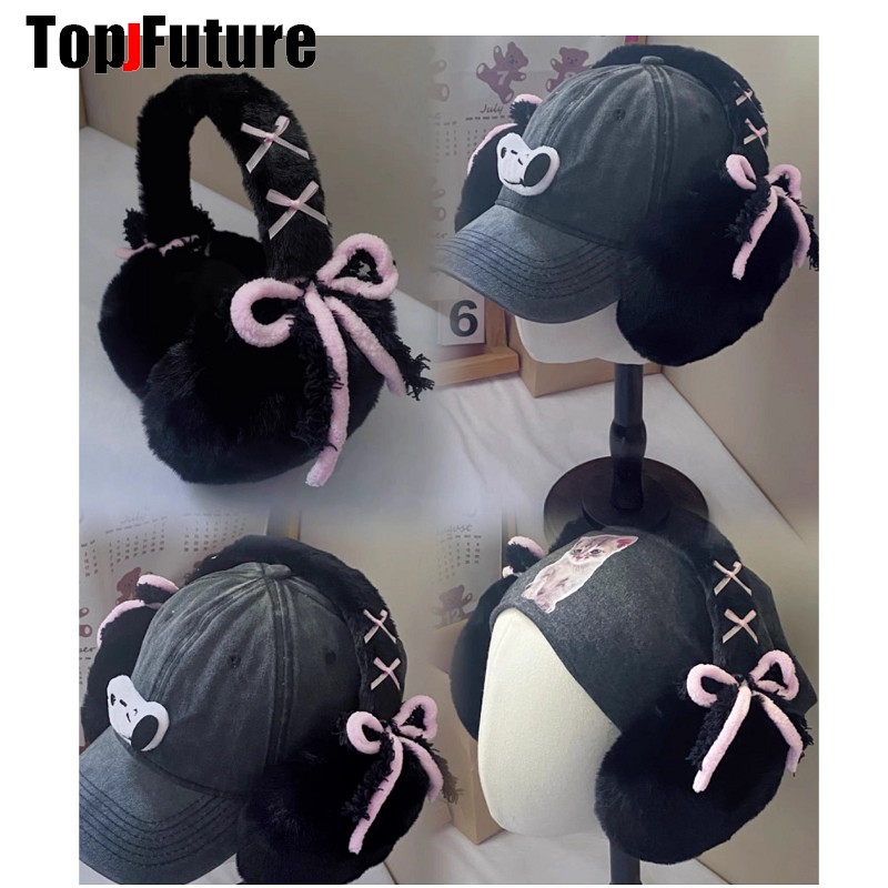 Earmuffs Foldable - Harajuku y2k bonito doce lolita arco