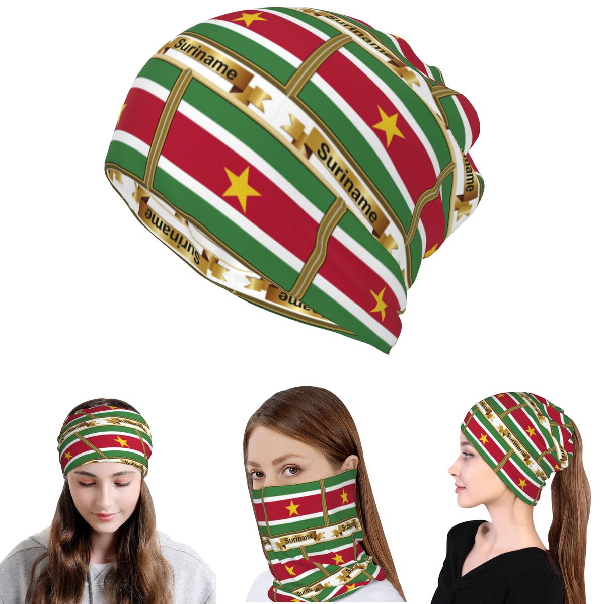 Knit Beanie Hat Warm - Produtos com a Bandeira do Suriname