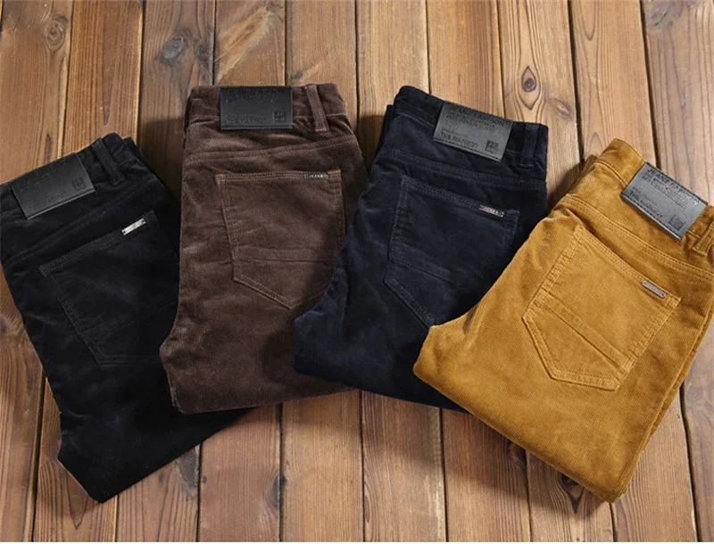 Corduroy Pant Warm - 2023 outono inverno masculino casual calças