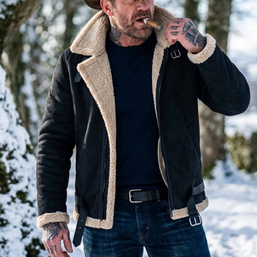 Down Jacket Packable - Jaqueta Masculina de Inverno em Suede