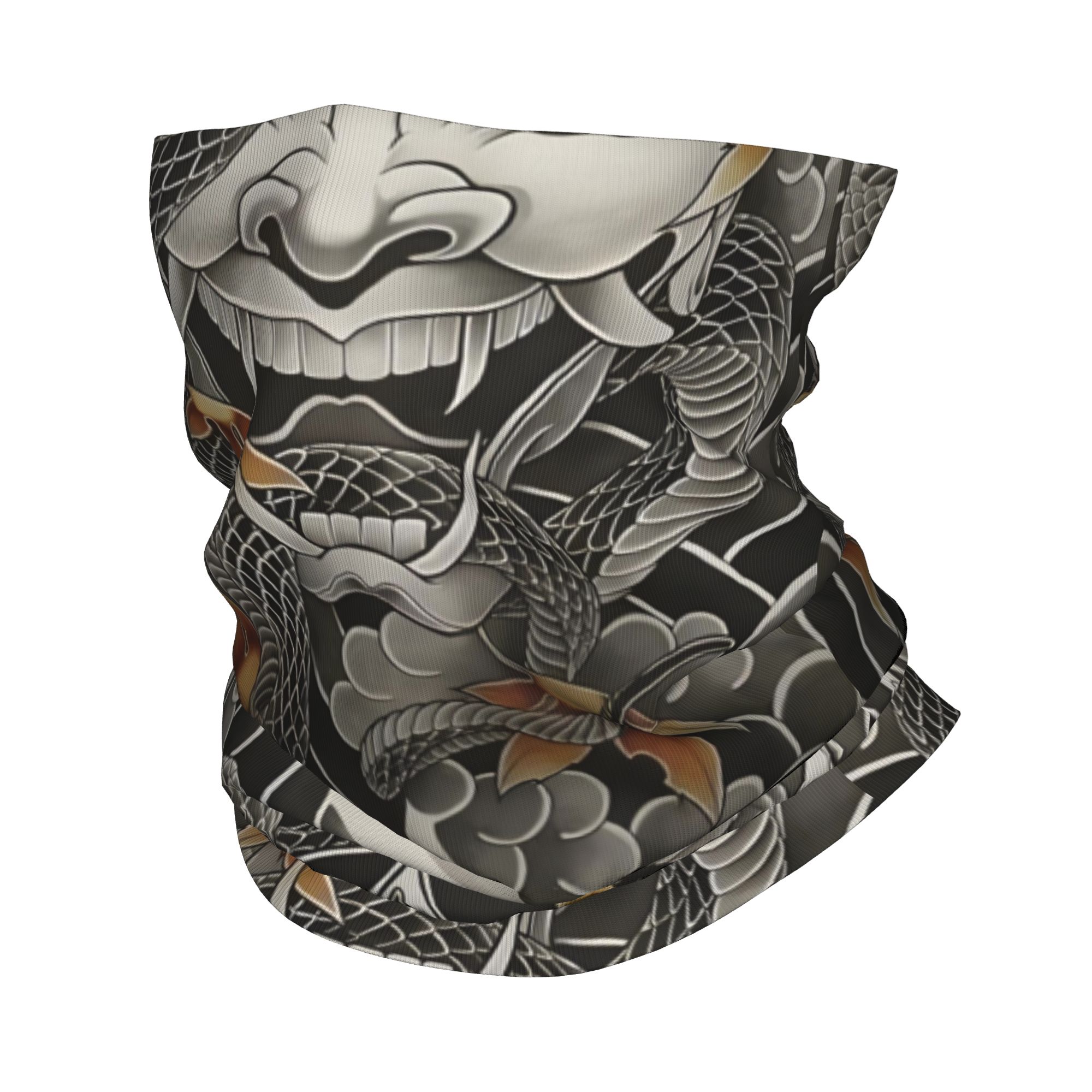 Neck Gaiter Fleece - Personalizado samurai oni demônio bandana pescoço