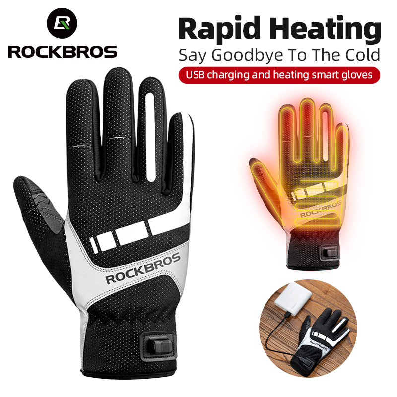 Touch Screen Gloves - Rockbros aquecido luva de inverno luvas