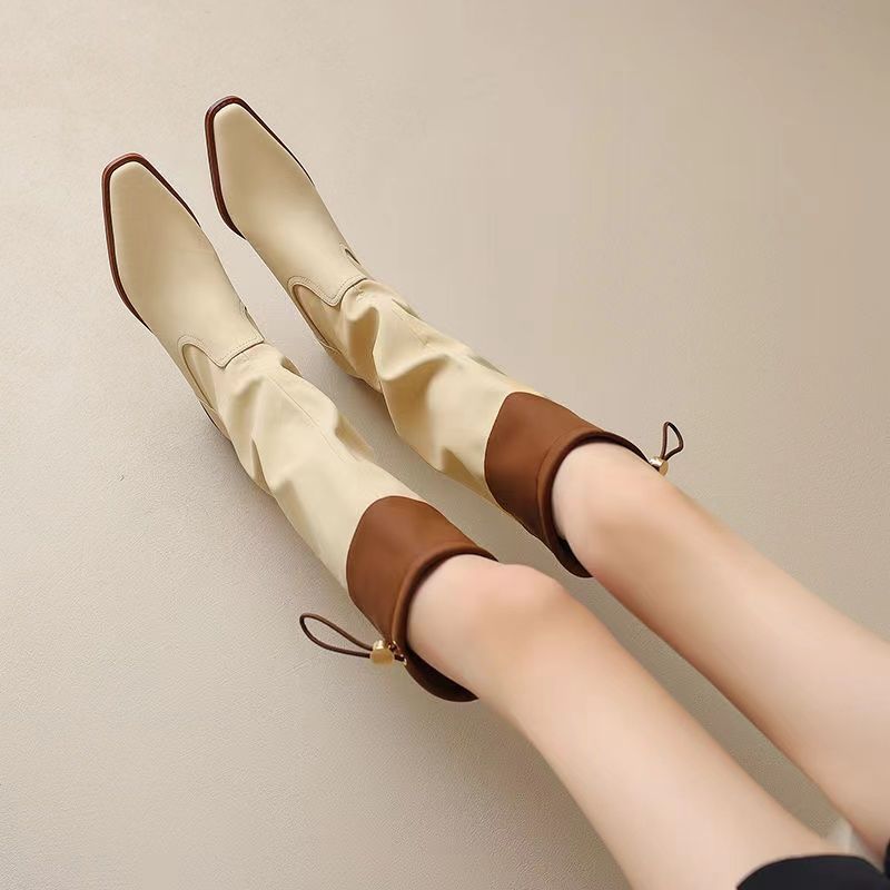Waterproof Winter Boot - Damasco dedo do pé quadrado botas