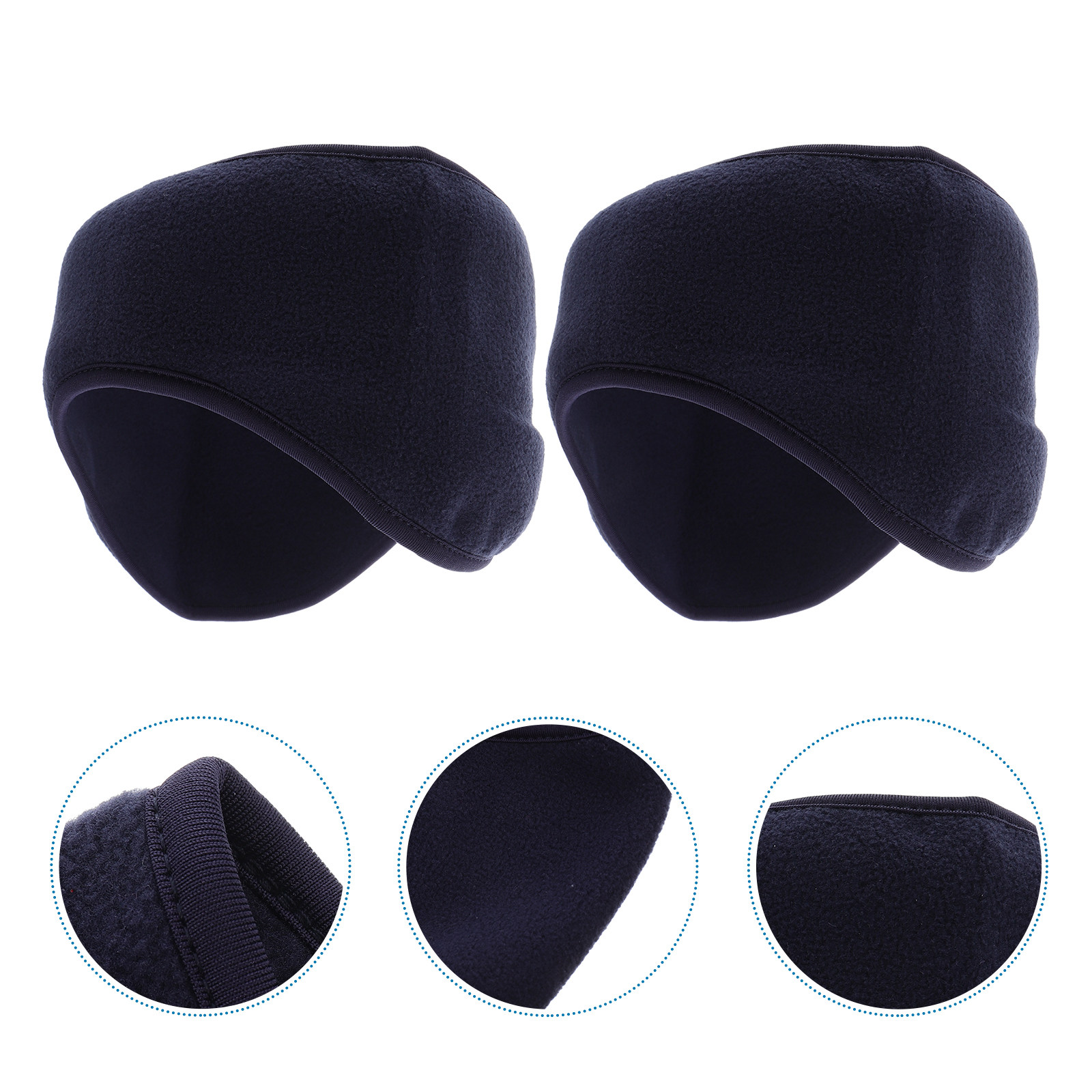 Fleece Ear Warmer Band - 2 Peças Faixa de Cabeça Térmica