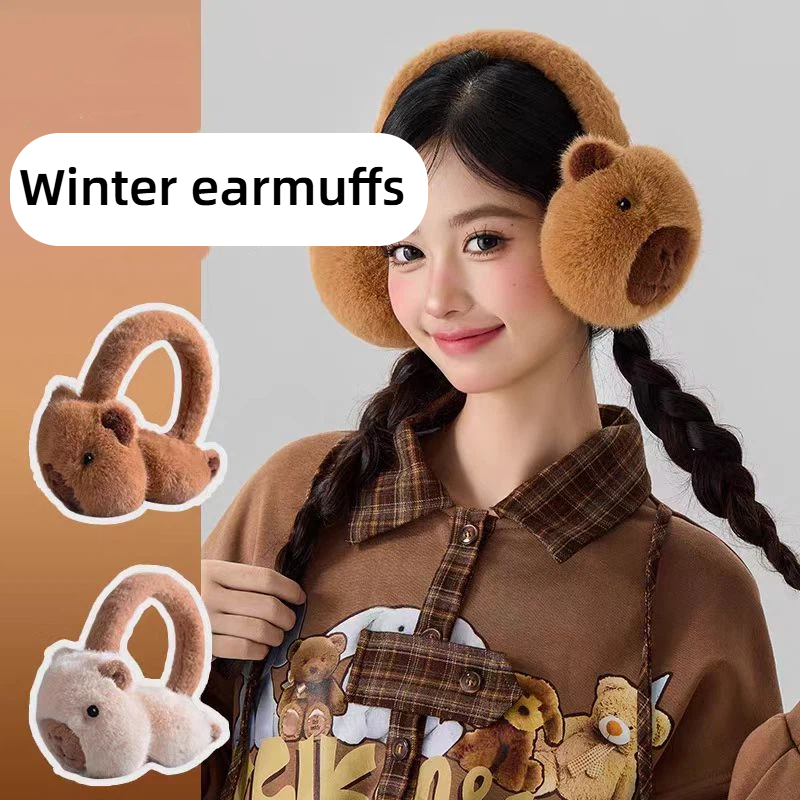 Earmuffs Foldable - Bonito capibala earmuffs dos desenhos animados