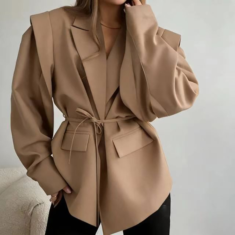 Down Jacket Packable - Blazer Oversized Feminino Casual com Gola