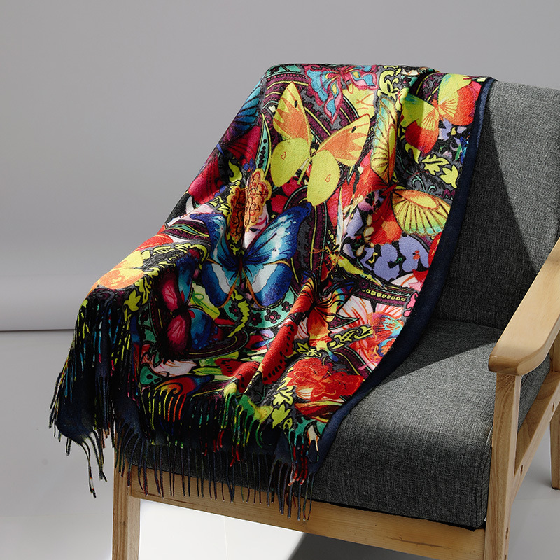 Cashmere Pashmina Wrap - Marca de luxo pintura a óleo