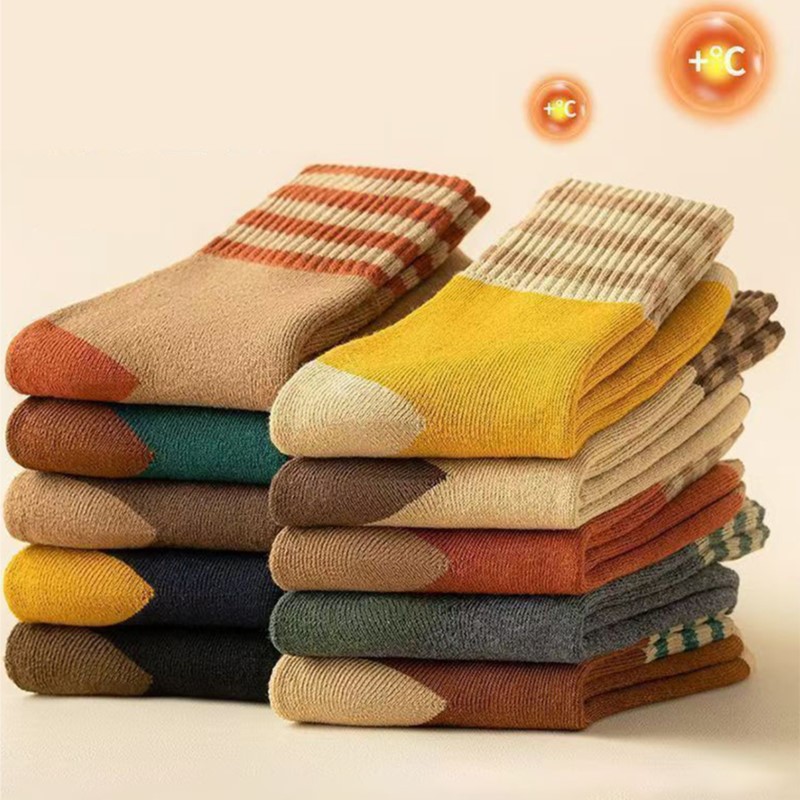 Thermal Sock Wool - Meias grossas de meio tubo femininas,