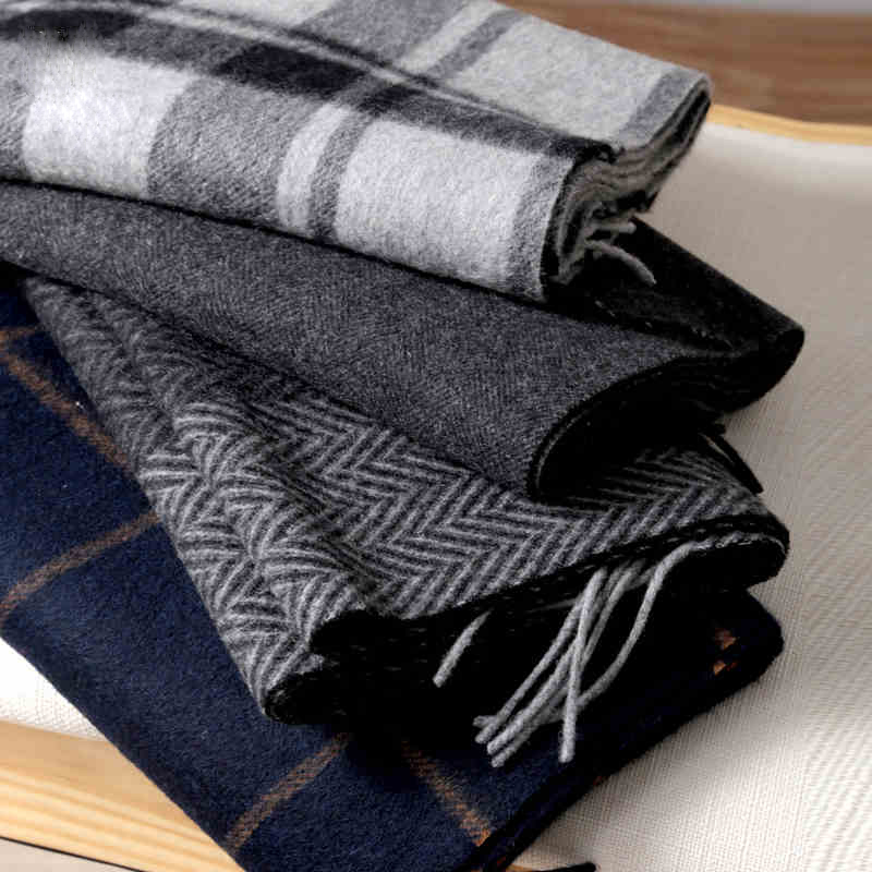 Wool Scarf Men - Pashmina cachecol masculino tira de inverno
