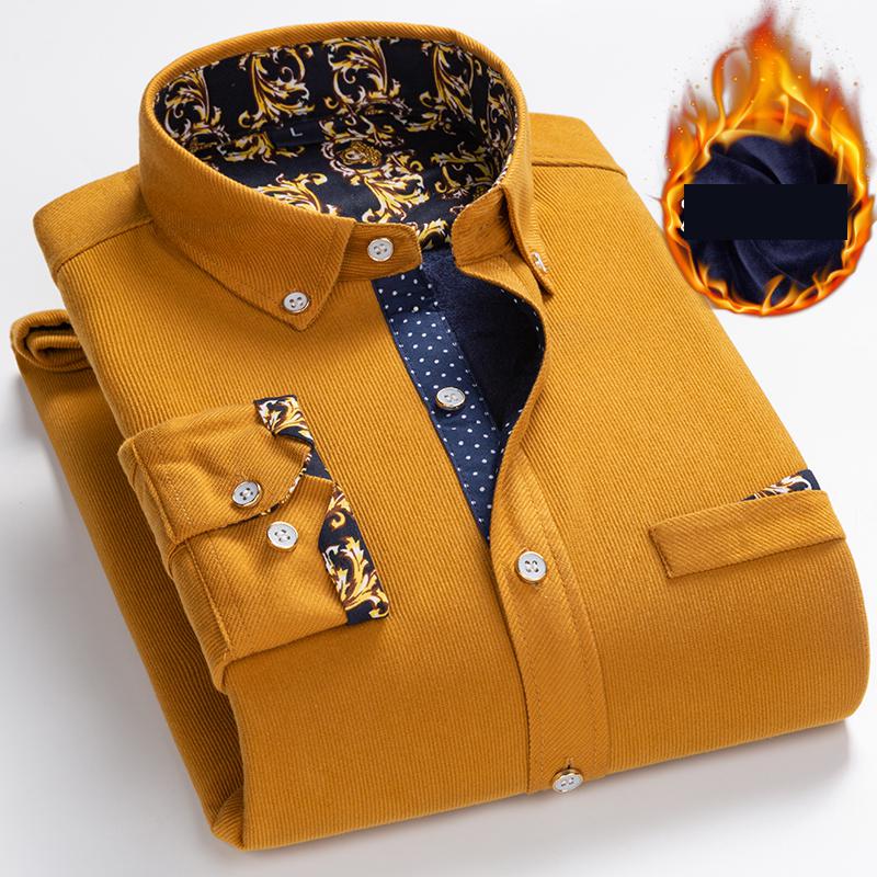 Flannel Shirt Lined - Camisa térmica masculina de veludo pesado