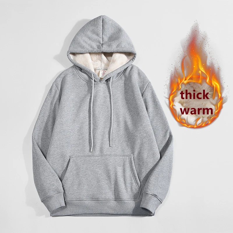 Alta qualidade cinza engrossar - Sherpa Hoodie Fleece avaliação e preço