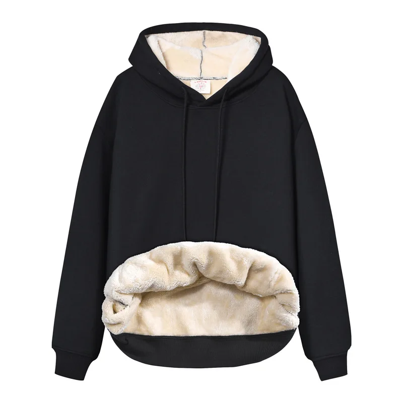 Alta qualidade cinza engrossar - Sherpa Hoodie Fleece avaliação e preço