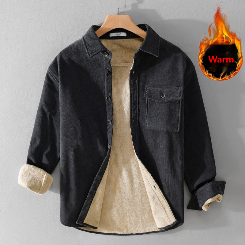 Camisa de veludo masculina jaq - Flannel Shirt Lined avaliação e preço