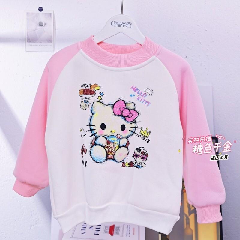 Sanrio hello kitty meninas vel - Sherpa Hoodie Fleece avaliação e preço