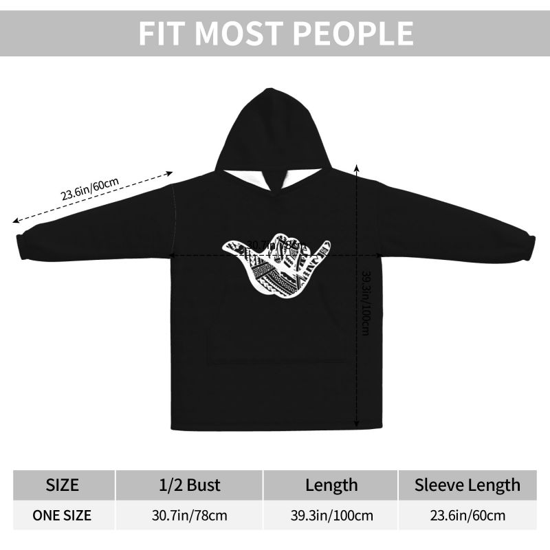 Tatuagem polinésia shaka triba - Sherpa Hoodie Fleece avaliação e preço
