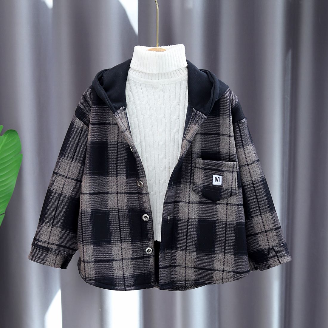 2025 novos meninos outono inve - Flannel Shirt Lined avaliação e preço