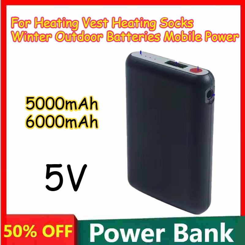 5000mAh 6000mAh 5V recarregáve - Heated Vest Battery avaliação e preço