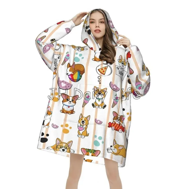 Bonito corgi cão wearable cobe - Sherpa Hoodie Fleece avaliação e preço