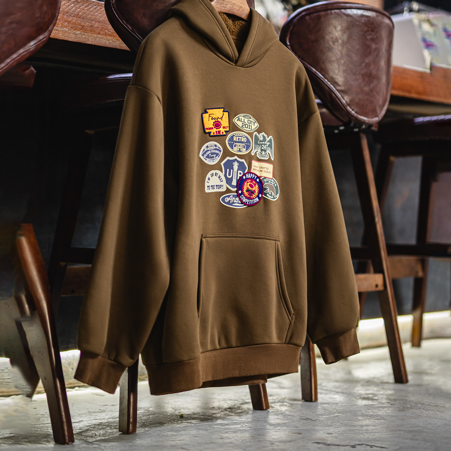 Maden vintage masculino bordad - Sherpa Hoodie Fleece avaliação e preço