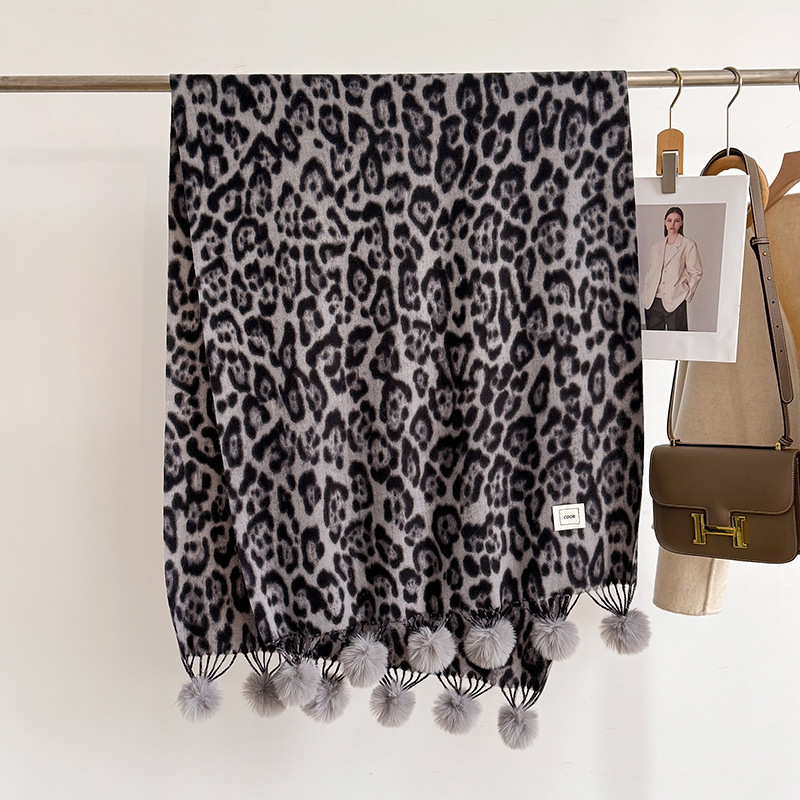 Novo luxo inverno leopardo dup - Shawl Wrap Winter avaliação e preço
