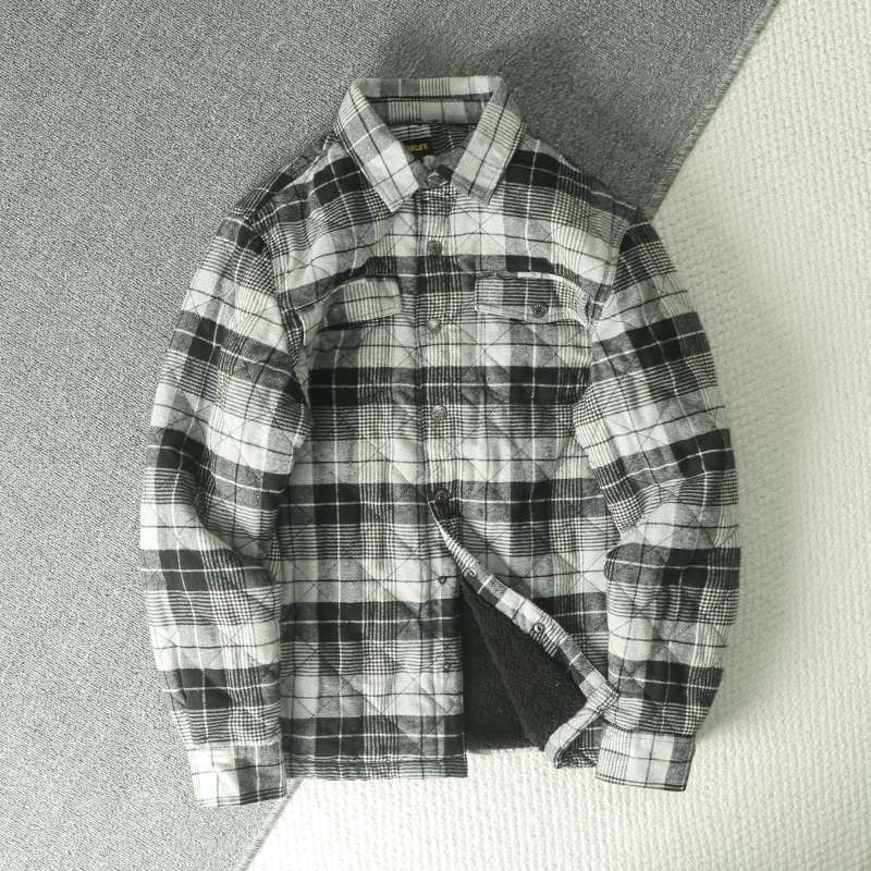 Outono inverno masculino xadre - Flannel Shirt Lined avaliação e preço