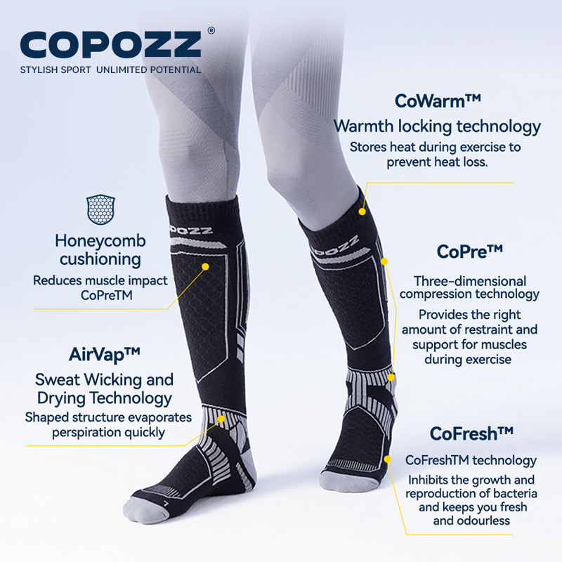 Copozz meias de esqui de inver - Thermal Sock Wool avaliação e preço
