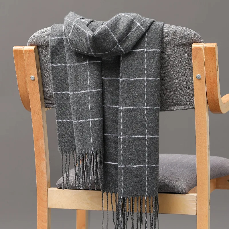 2023 novo inverno cachecol mas - Wool Scarf Men avaliação e preço
