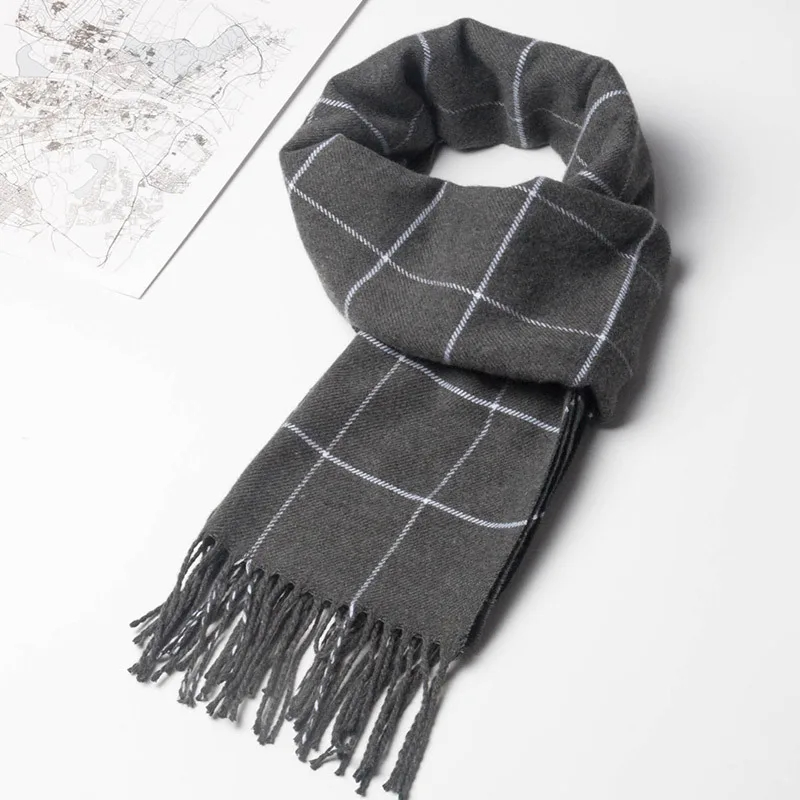 2023 novo inverno cachecol mas - Wool Scarf Men avaliação e preço