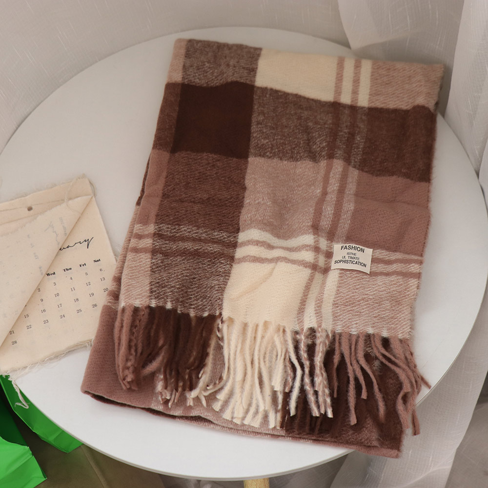 Cachecol Casual de Lã Xadrez à - Wool Scarf Men avaliação e preço