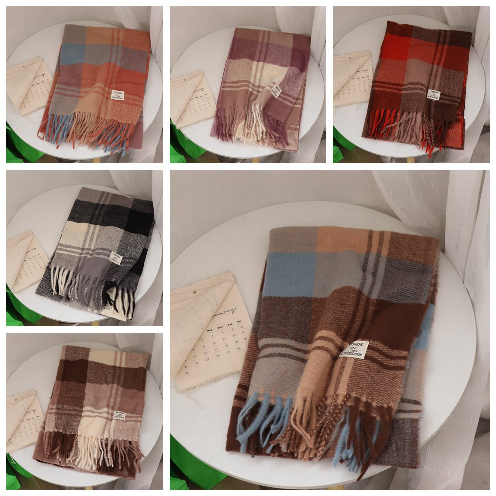 Cachecol Casual de Lã Xadrez à - Wool Scarf Men avaliação e preço