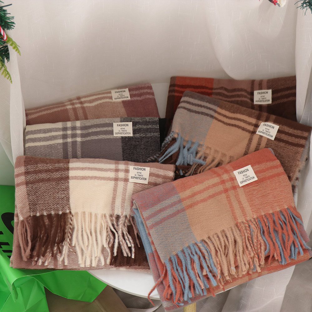 Cachecol Casual de Lã Xadrez à - Wool Scarf Men avaliação e preço
