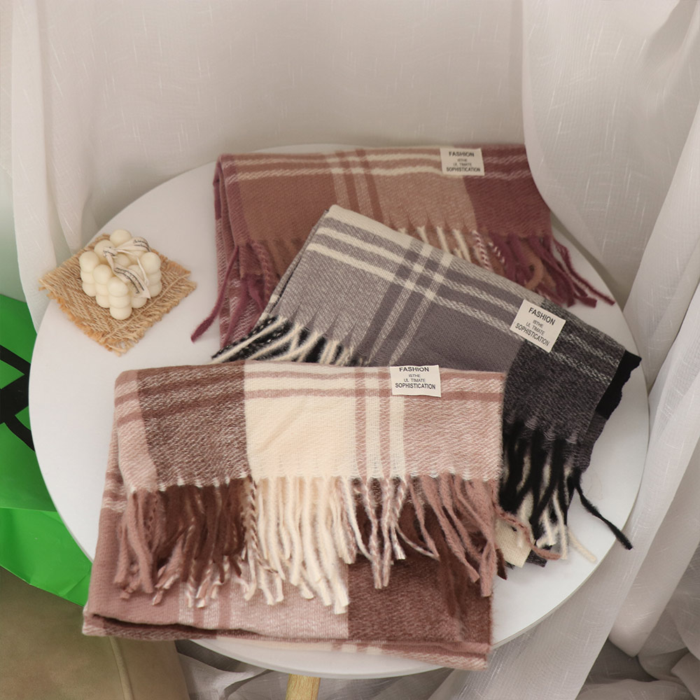 Cachecol Casual de Lã Xadrez à - Wool Scarf Men avaliação e preço