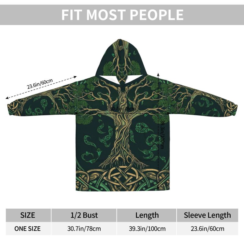 Árvore da vida padrão celta co - Sherpa Hoodie Fleece avaliação e preço