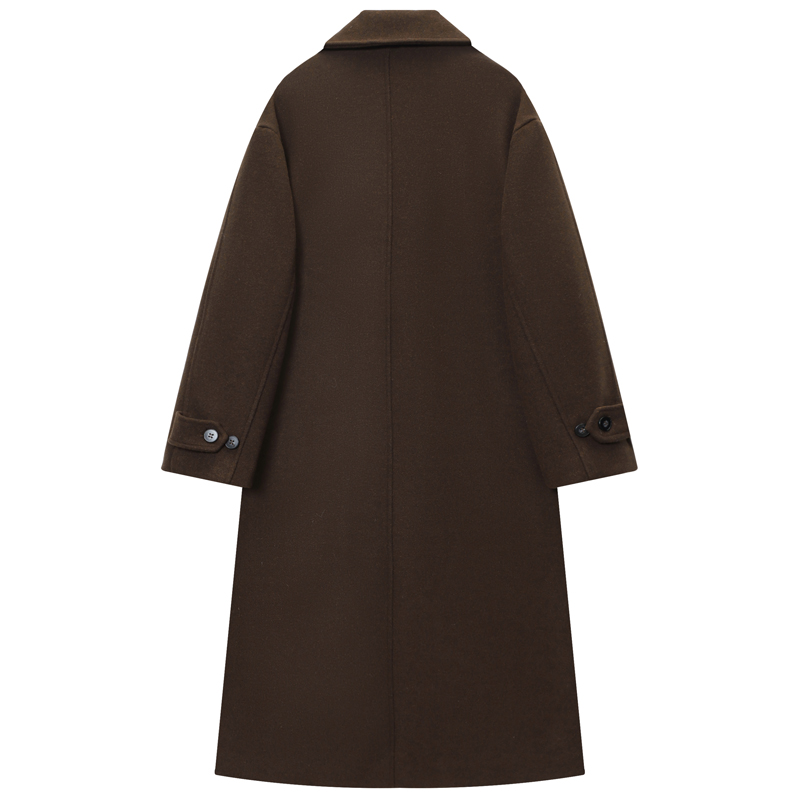 Hxao casaco feminino marrom tw - Wool Coat Peacoat avaliação e preço