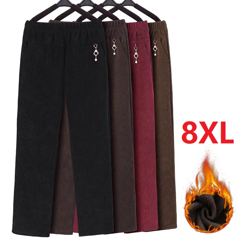 Calças retas de veludo feminin - Corduroy Pant Warm avaliação e preço