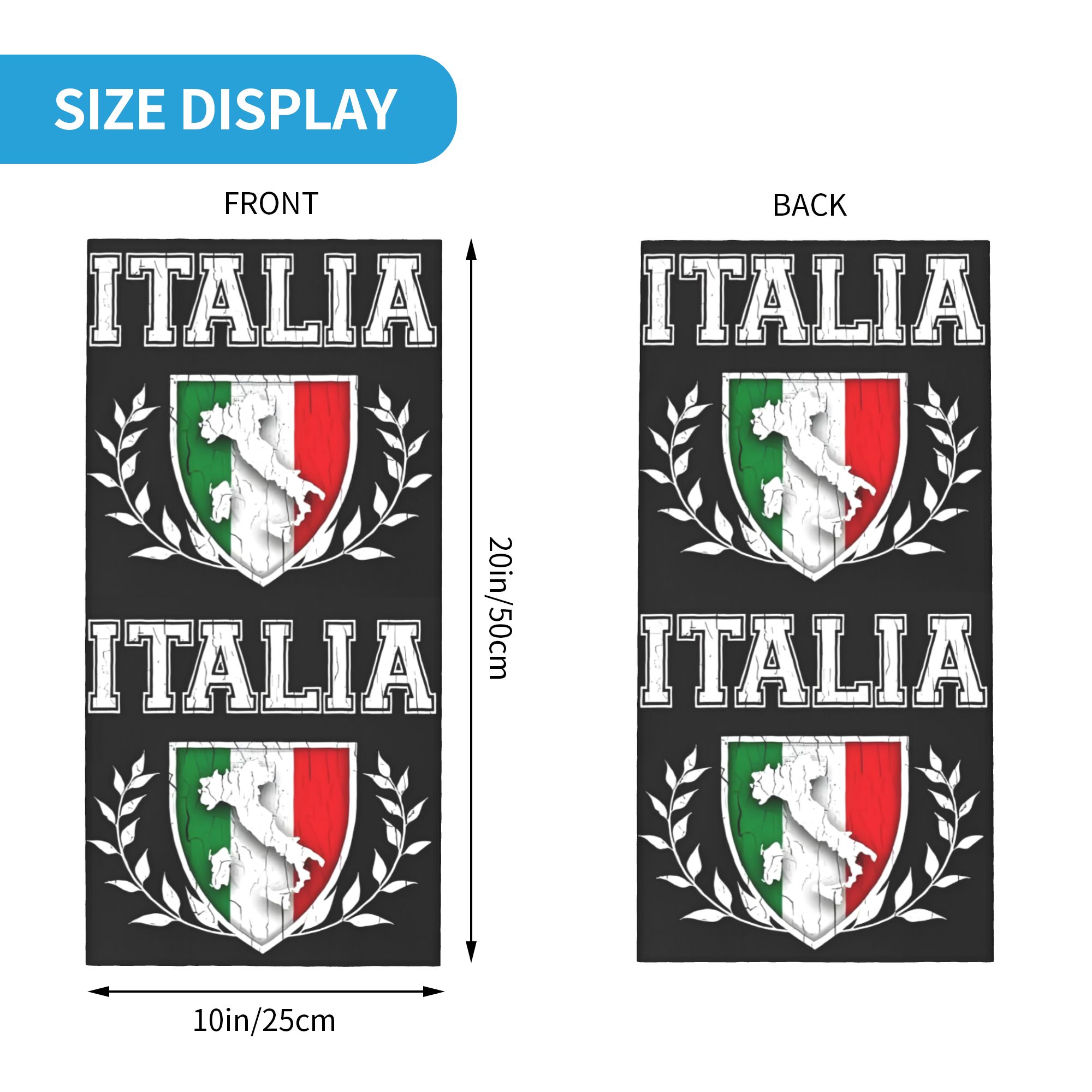 Personalizado bandeira da itál - Neck Gaiter Fleece avaliação e preço