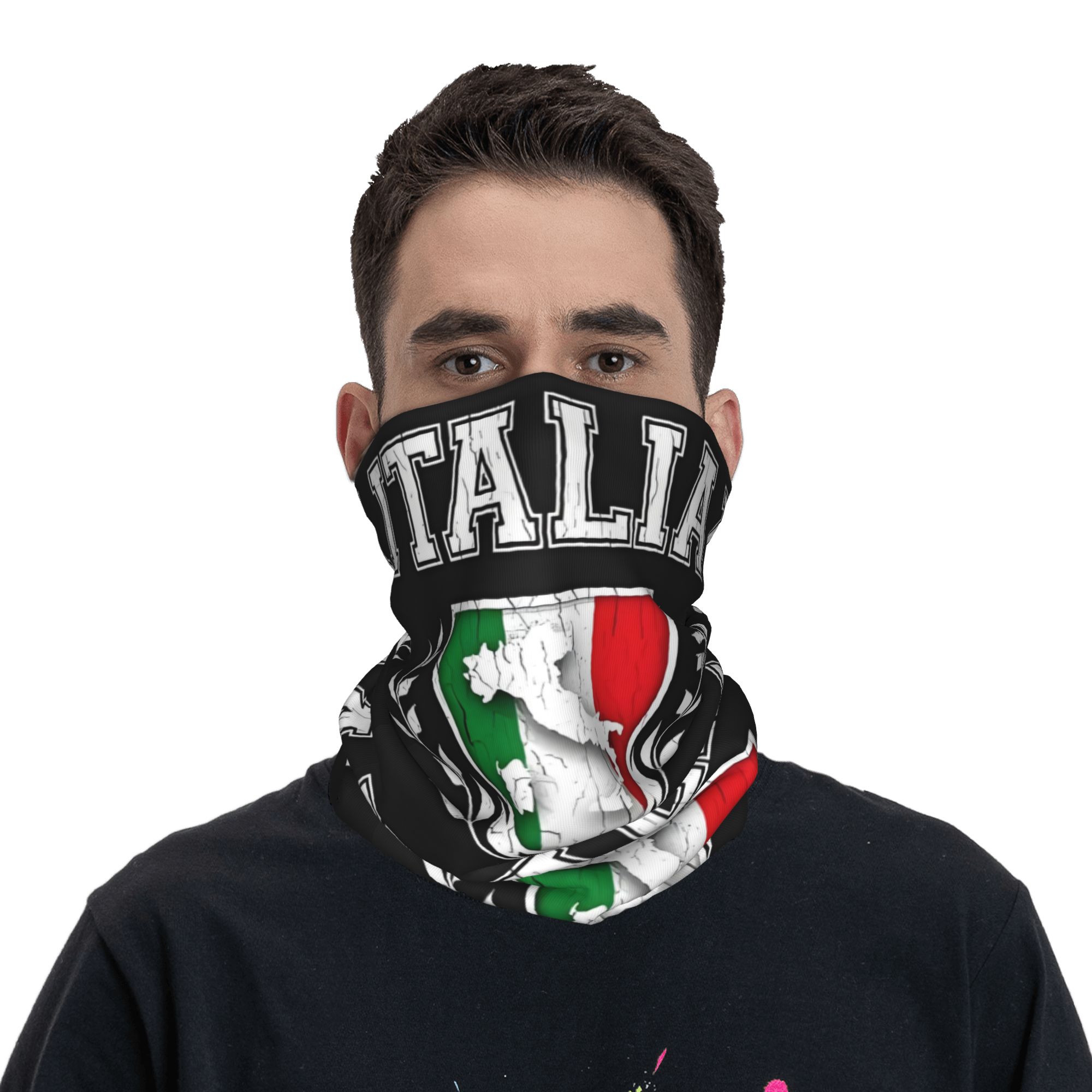 Personalizado bandeira da itál - Neck Gaiter Fleece avaliação e preço